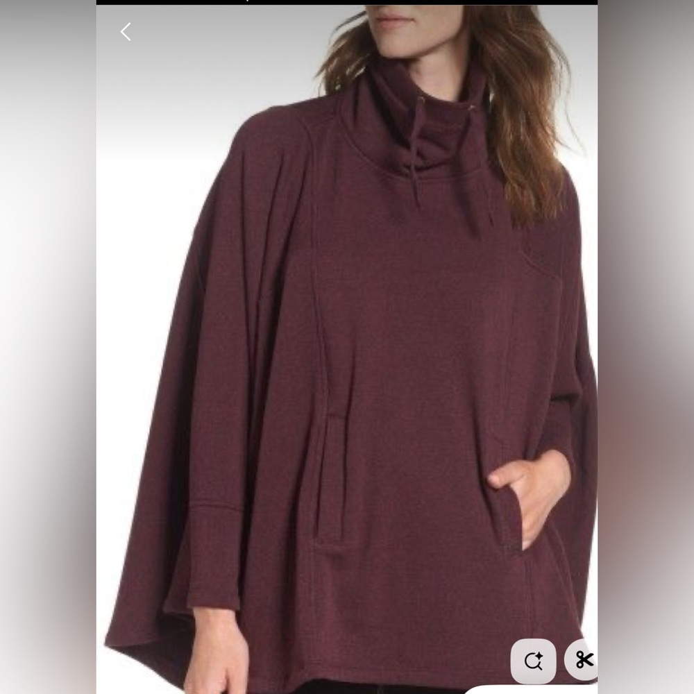 Burgundy UGG poncho